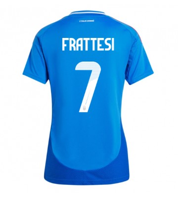 Italien Davide Frattesi #7 Hjemmebanetrøje Dame EM 2024 Kort ærmer